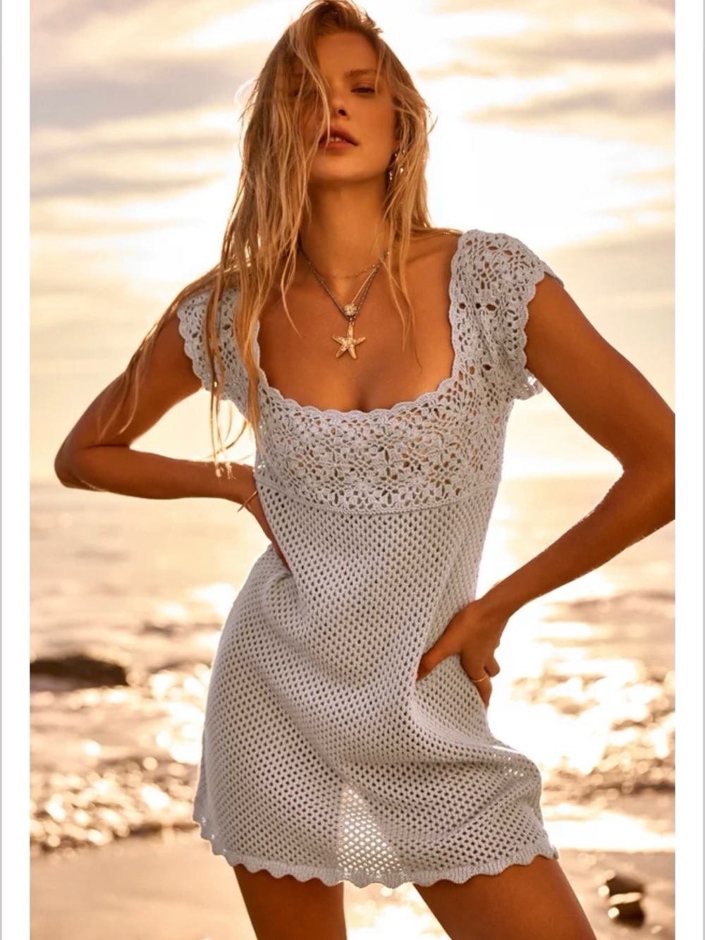 Altar’d State Crochet Knit Cover Up Dress
